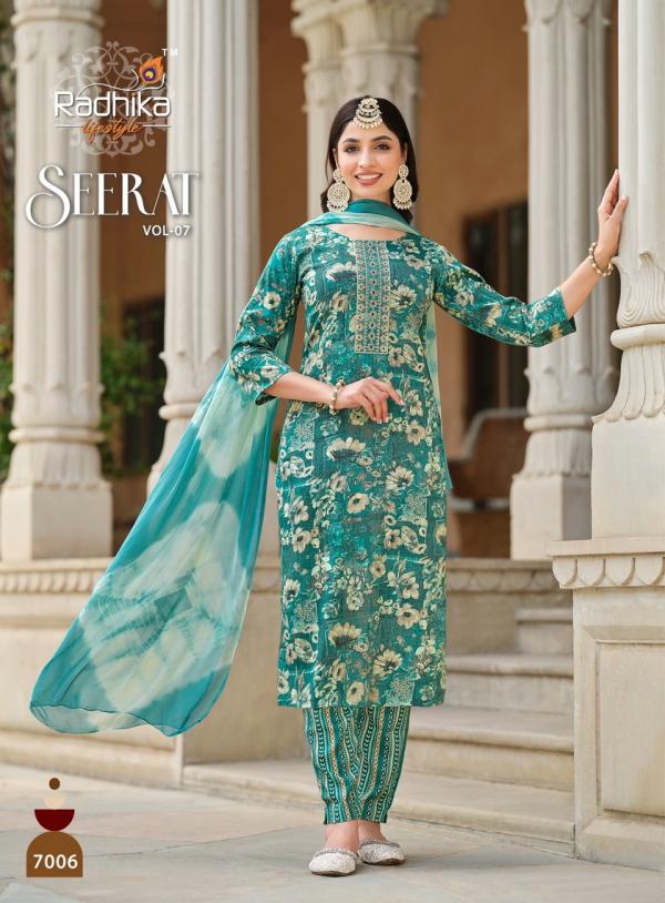 Radhika Seerat Vol 7 Rayon Embroidery Ready Made Collection